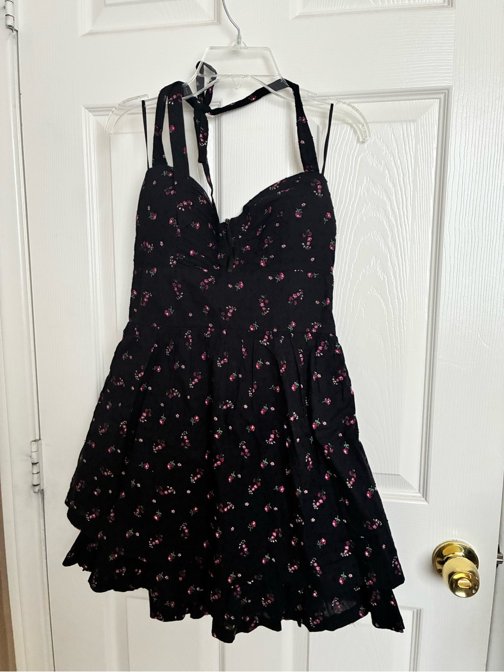 Vintage halter strap floral dress